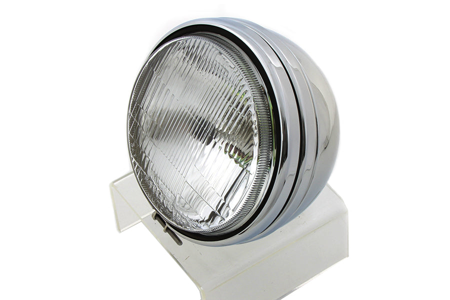 5-3/4 Round Stock Type Chrome Headlamp