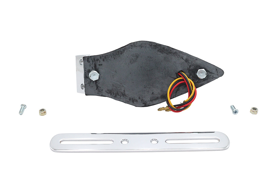 Chrome Teardrop LED Tail Lamp Clear Lens