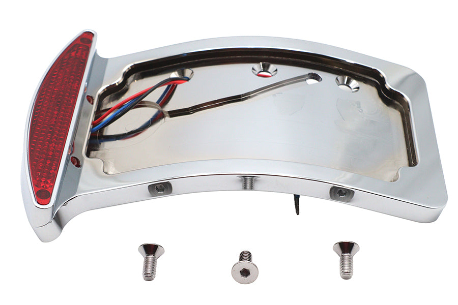 Chrome Slice LED Tail Lamp License Plate Assembly