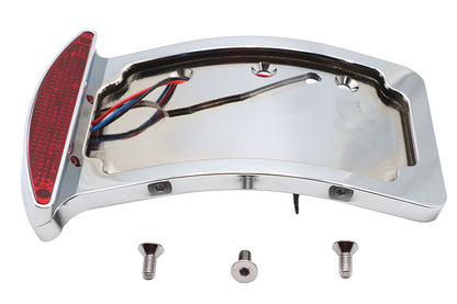 Chrome Slice LED Tail Lamp License Plate Assembly