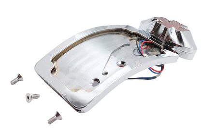 Chrome Maltese LED Tail Lamp License Plate Assembly