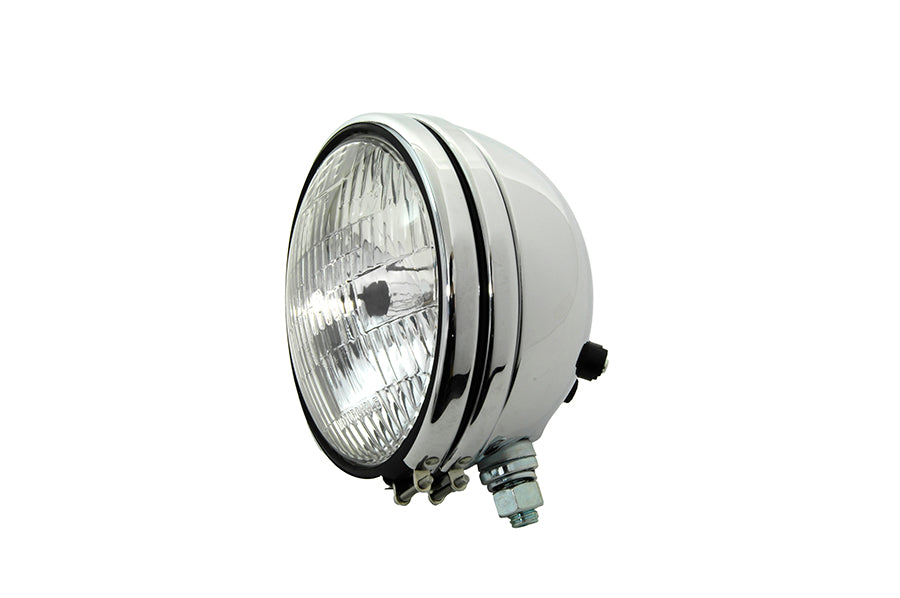 Replica 5-3/4 Round Chrome Headlamp