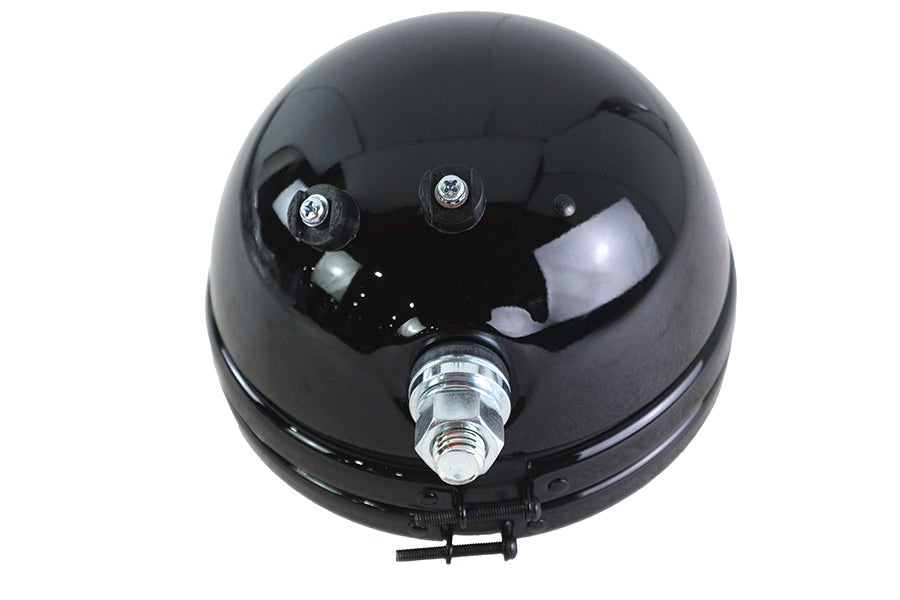 Replica 5-3/4 Round Black Headlamp
