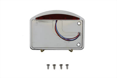 Chrome Slice LED Tail Lamp License Plate Assembly