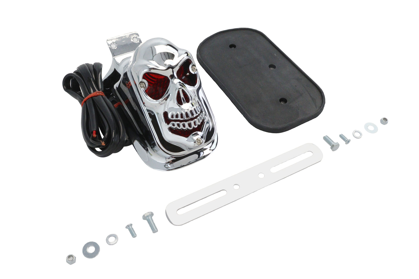 Chrome Skull Grill Tombstone Tail Lamp