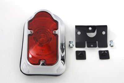 Chrome Tombstone Tail Lamp Assembly Bulb Type