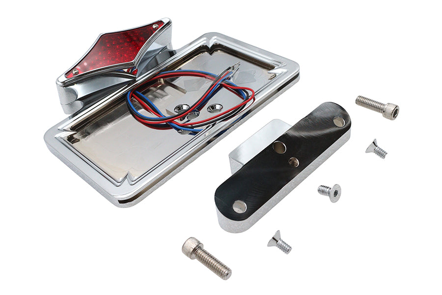 Tail Lamp and License Plate Holder Chrome