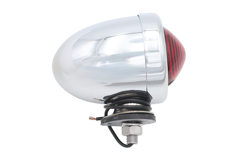 Chrome Bullet Marker Lamp Red Single Filament