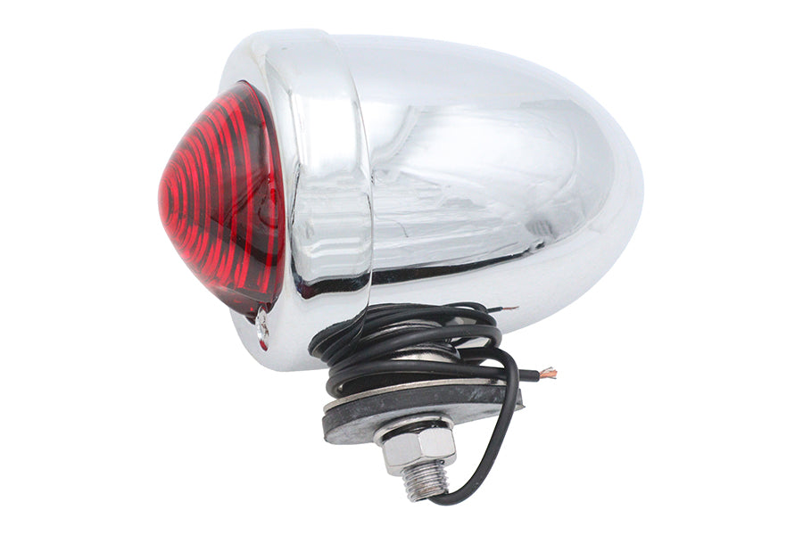 Chrome Bullet Marker Lamp Red Single Filament