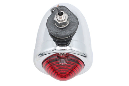 Chrome Bullet Marker Lamp Red Single Filament