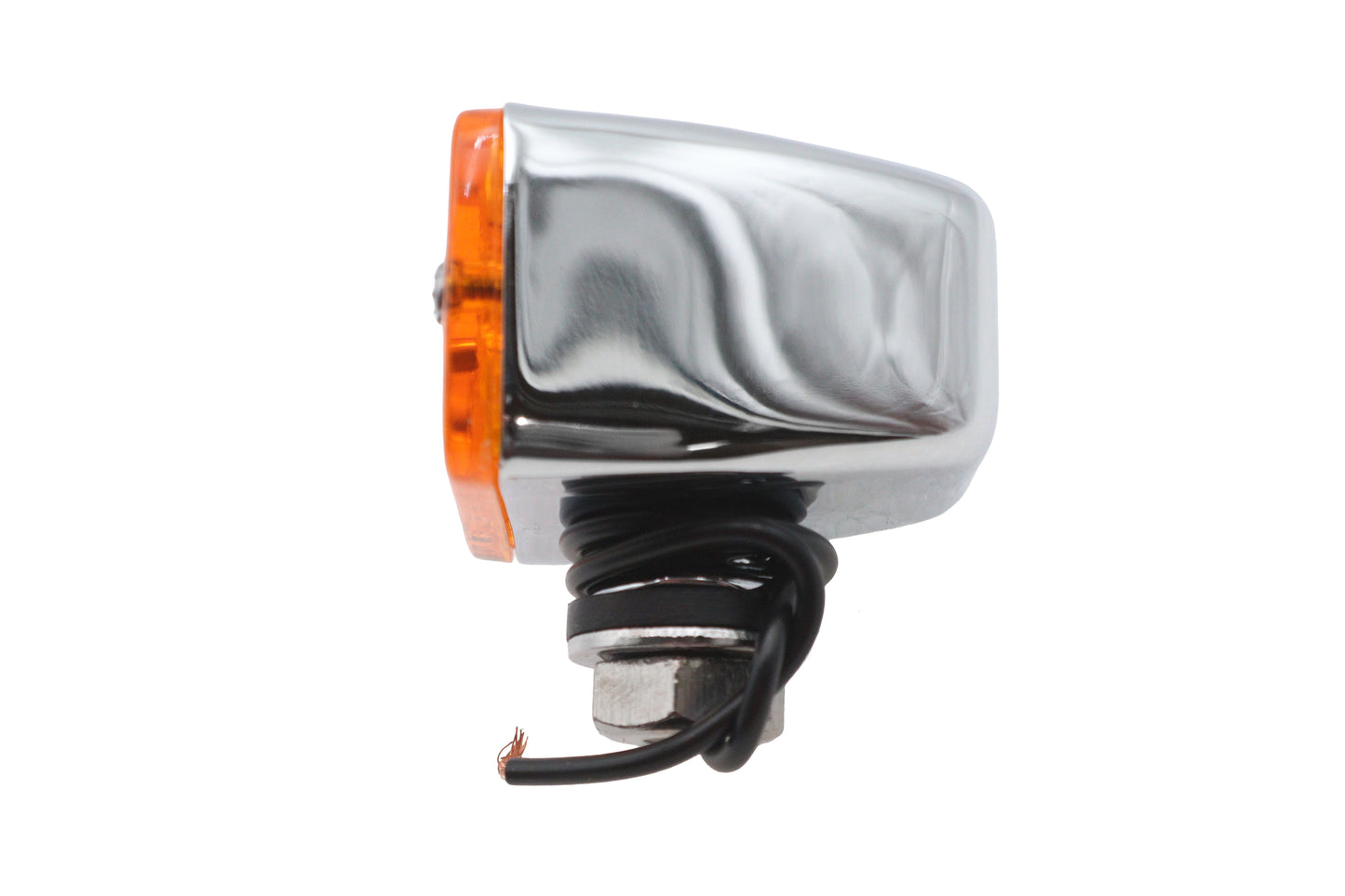 Chrome Mini Tour Marker Lamp Amber Lens