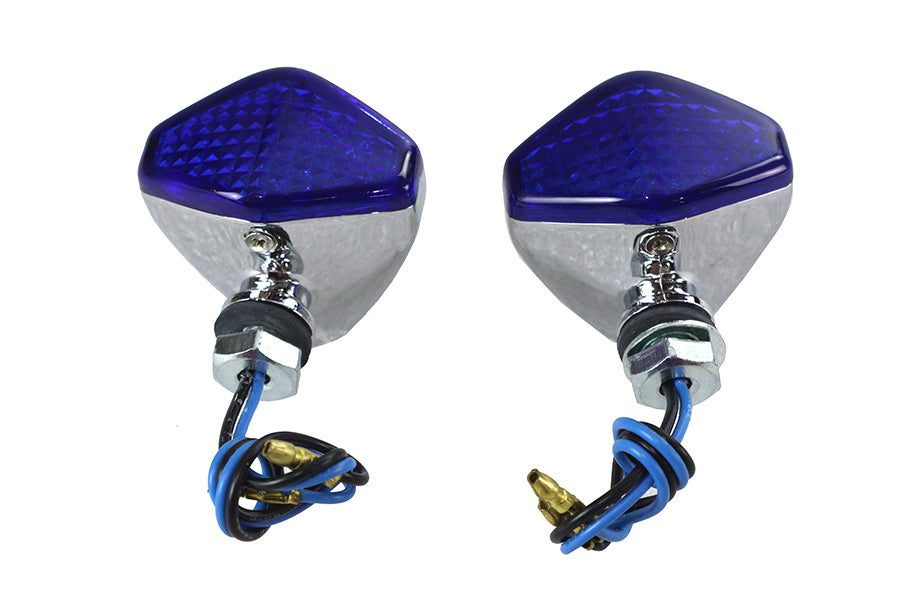 LED Diamond Blue Lens Marker Lamp Set
