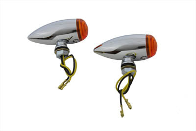 Mini LED Bullet Amber Lens Marker Lamp Set