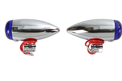 Mini LED Bullet Blue Lens Marker Lamp Set