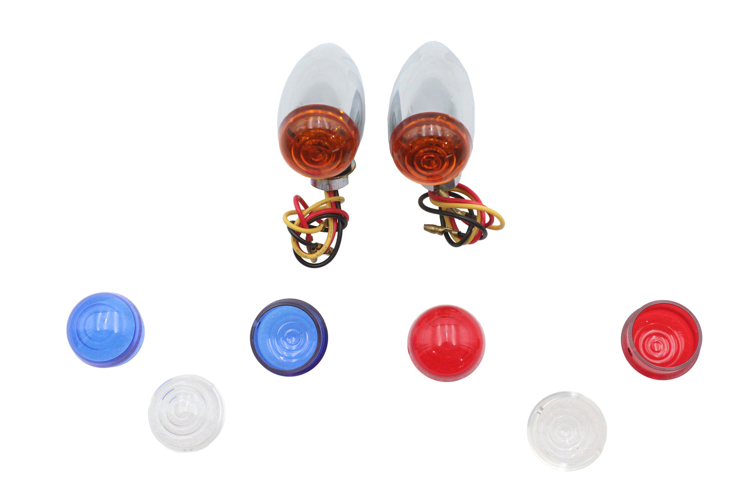 Mini Amber LED Bullet Lens Marker Lamp Set