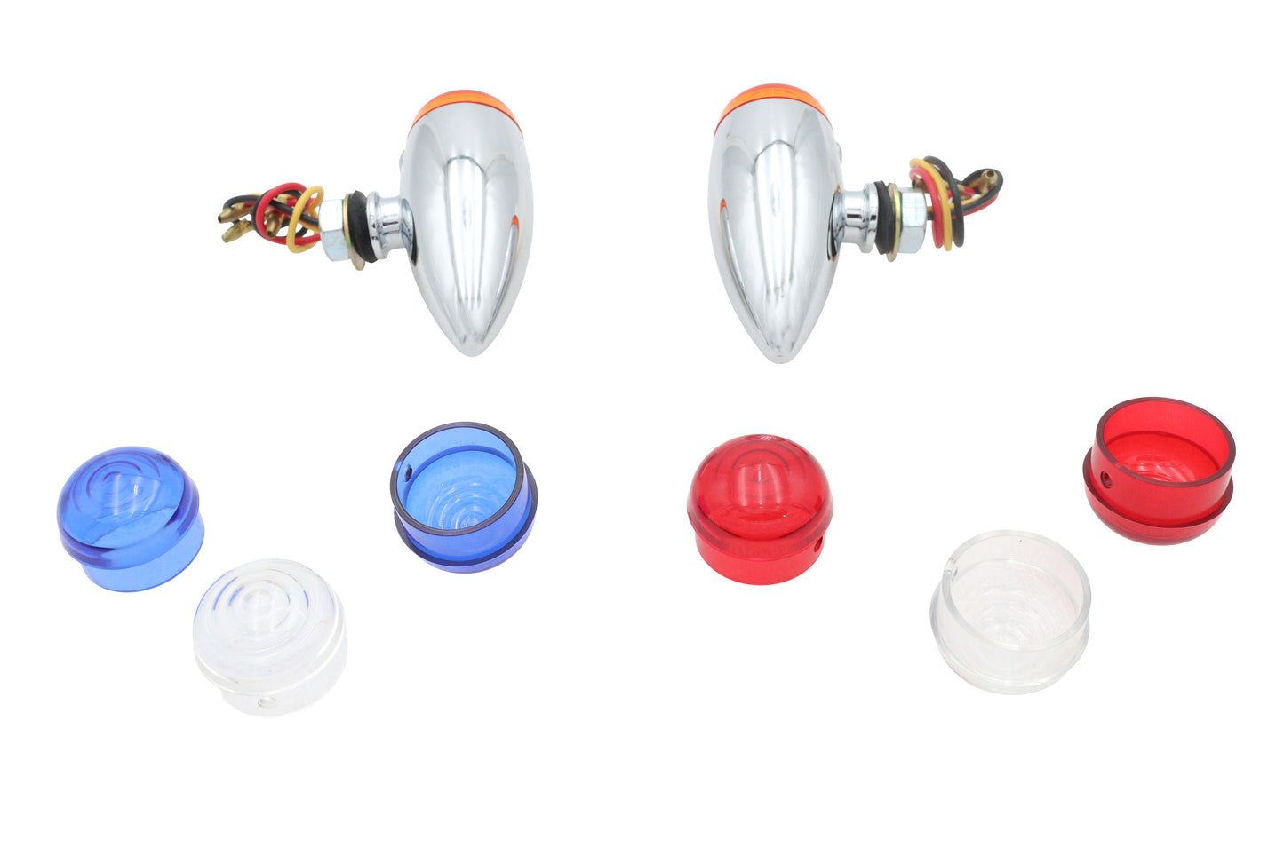 Mini Amber LED Bullet Lens Marker Lamp Set