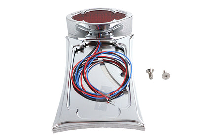 Chrome Billet LED Tail Lamp and License Plate Vertical Side
