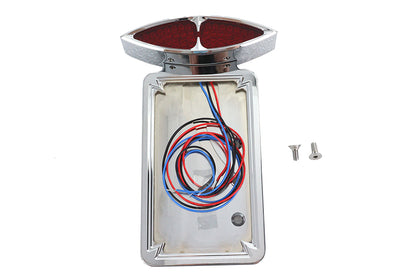 Chrome Billet LED Tail Lamp and License Plate Vertical Side