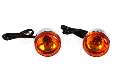 Chrome Torpedo Style Rear Turn Signal Set