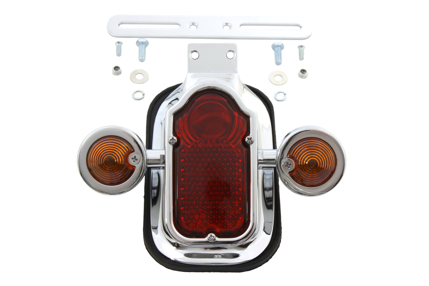 Chrome Tombstone Tail Lamp Assembly