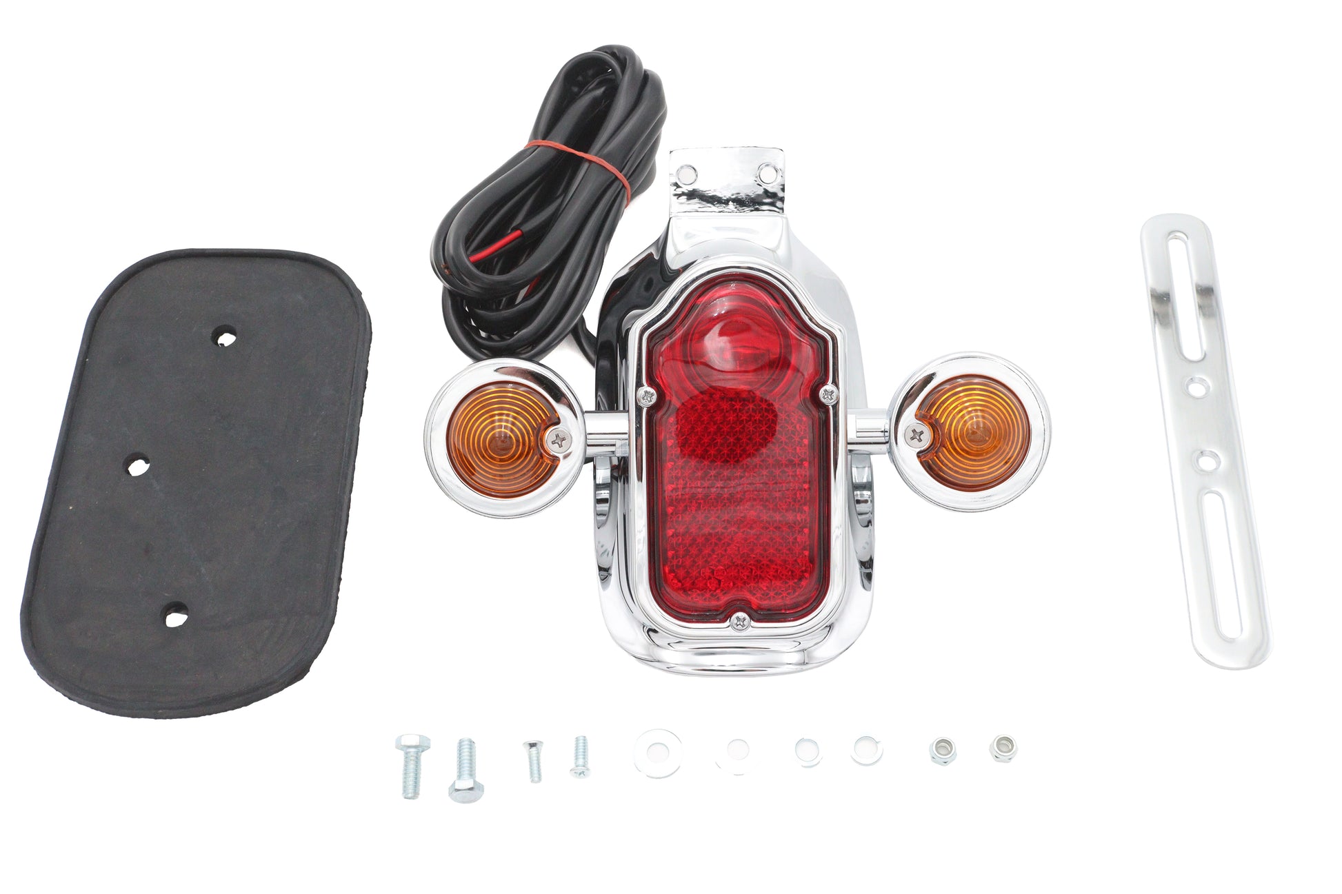 Chrome Tombstone Tail Lamp Assembly