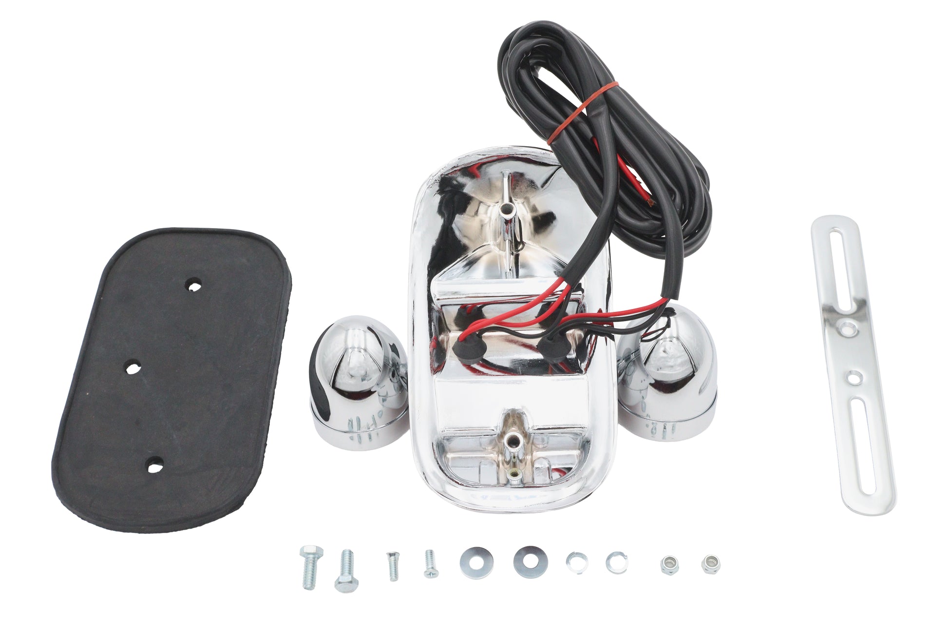 Chrome Tombstone Tail Lamp Assembly