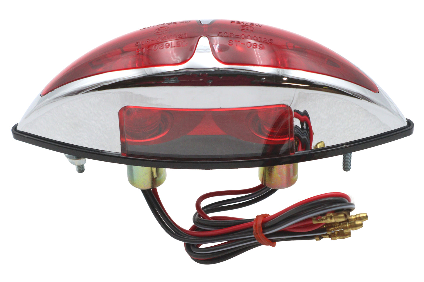 Chrome ABS Big Eye Red Lens Tail Lamp