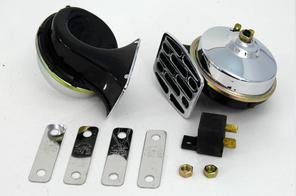 Chrome 12 Volt Twin Horn Set