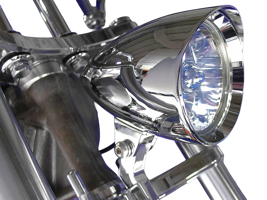 4-1/2 Round Chrome Billet Headlamp
