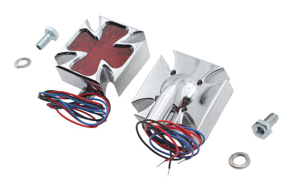 Chrome Maltese Marker Lamp Set