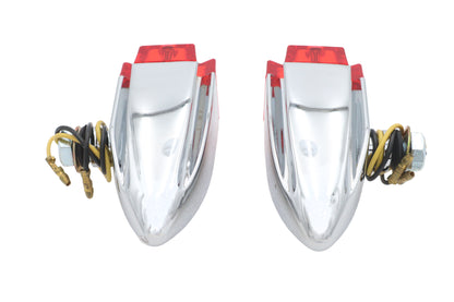 Red Lens with Amber LED Marker Lamp Set