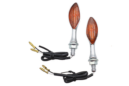 Chrome Eagle Eye Amber Marker Lamp Set