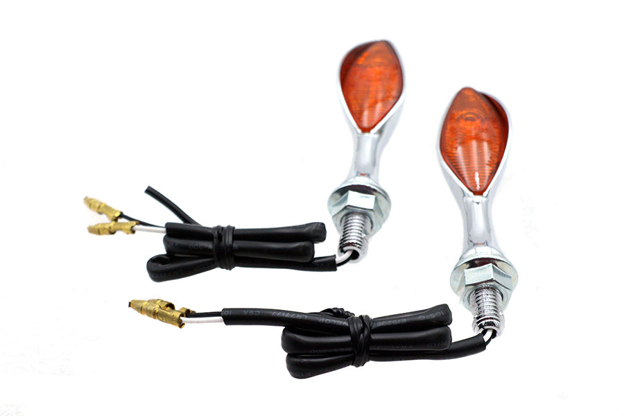 Chrome Eagle Eye Amber Marker Lamp Set