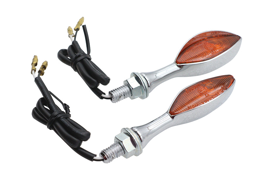 Chrome Eagle Eye Amber Marker Lamp Set