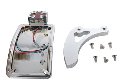 Chrome Curved Maltese Style Tail Lamp Kit