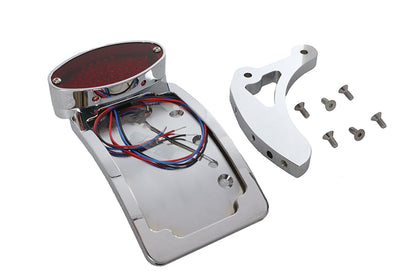Chrome Curved Cateye Style Tail Lamp Kit