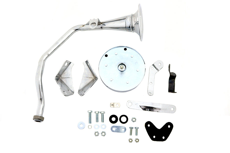 Trumpet Style 6 Volt Chrome Horn Kit