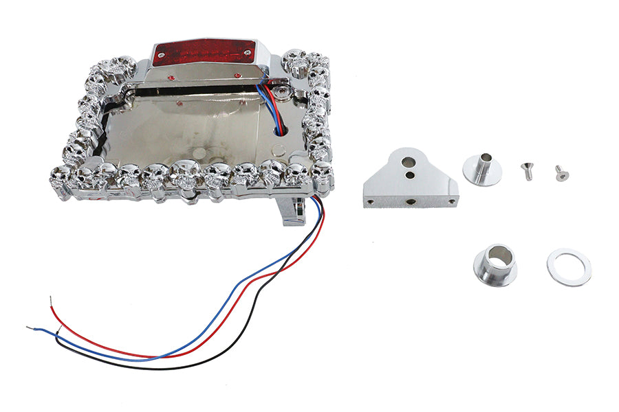 Chrome Skull Style Tail Lamp Assembly