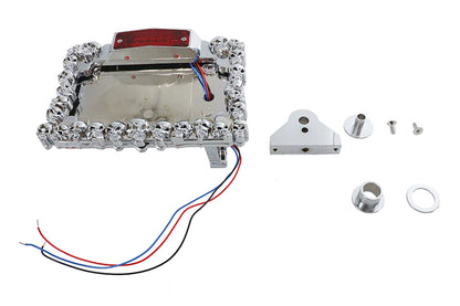 Chrome Skull Style Tail Lamp Assembly