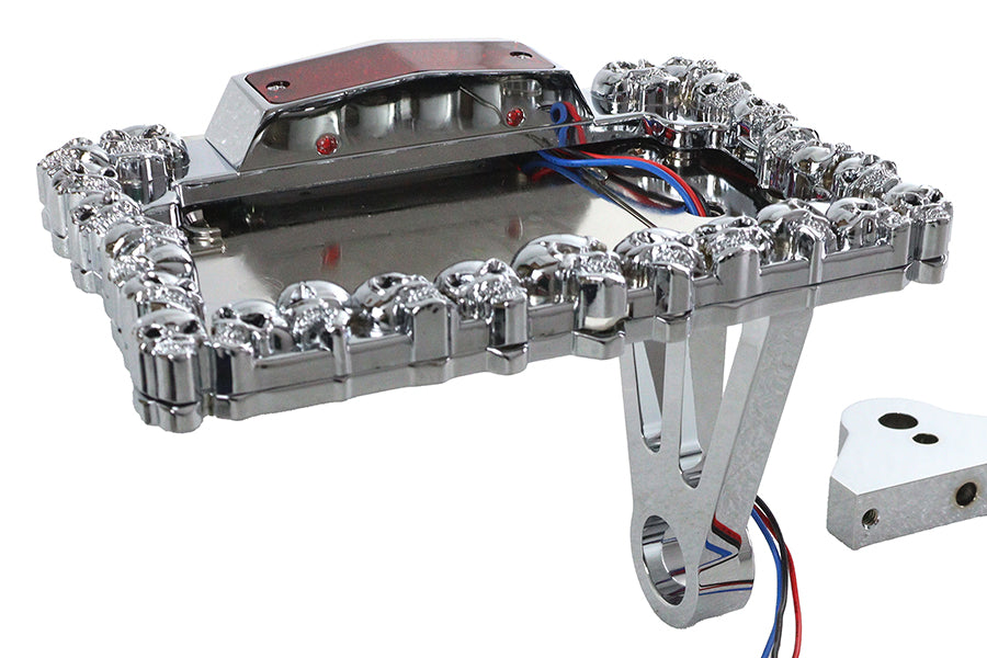 Chrome Skull Style Tail Lamp Assembly