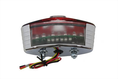 Oval Tail Lamp with Maltese Inset Red