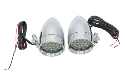 Chrome Bullet Marker Lamp Set with Amber LEDs
