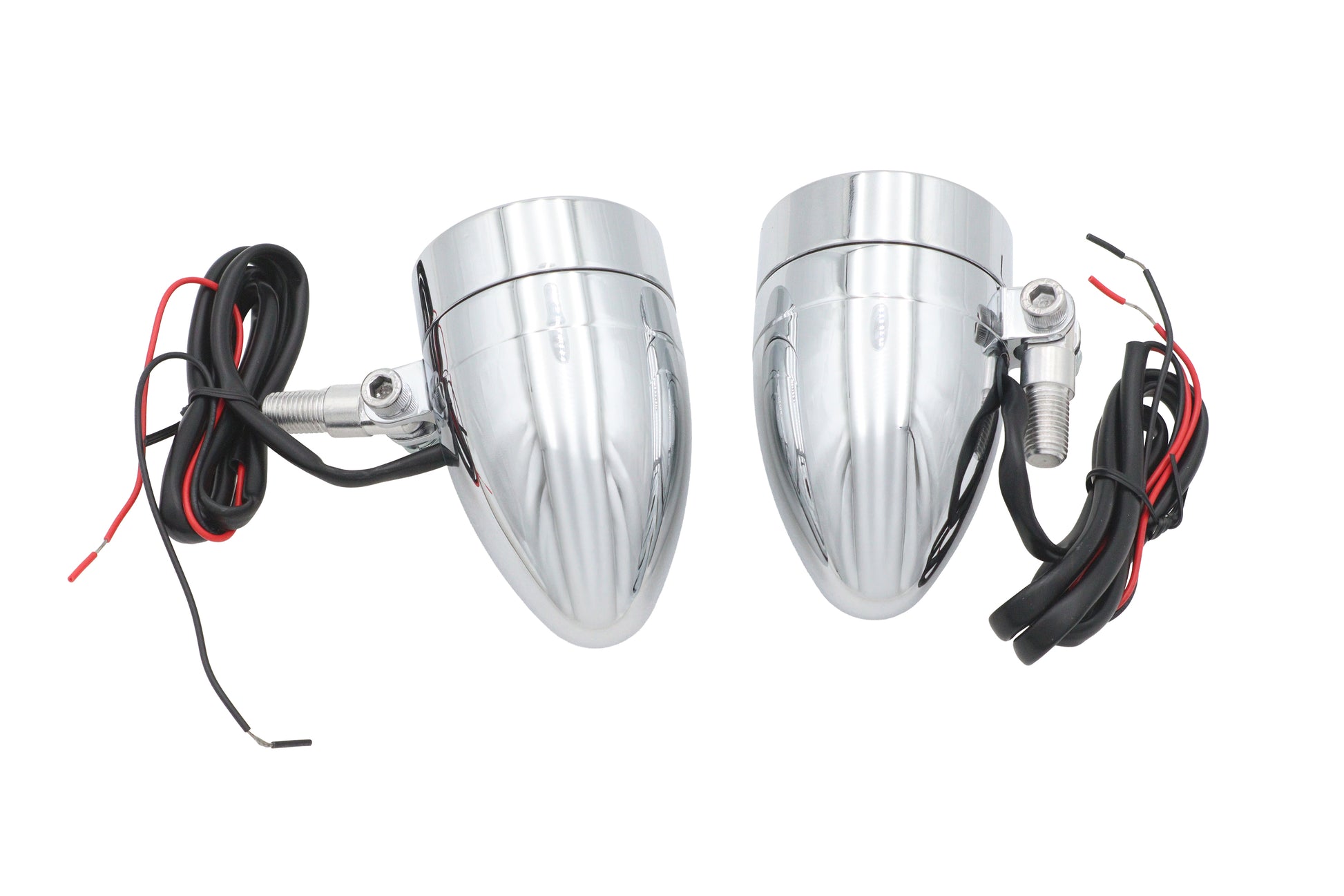 Chrome Bullet Marker Lamp Set with Amber LEDs