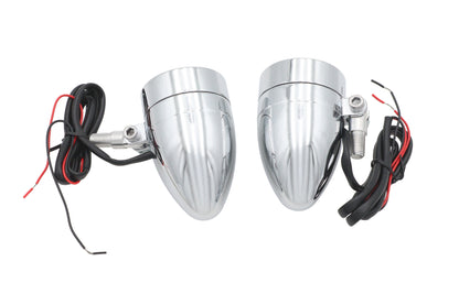 Chrome Bullet Marker Lamp Set with Amber LEDs