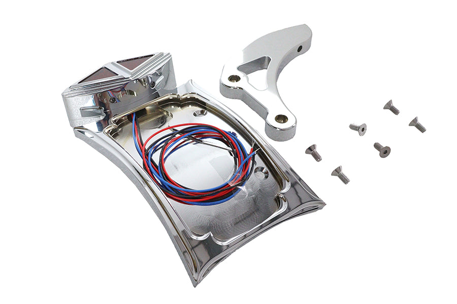 Chrome Curved Tail Lamp Kit Spike Type