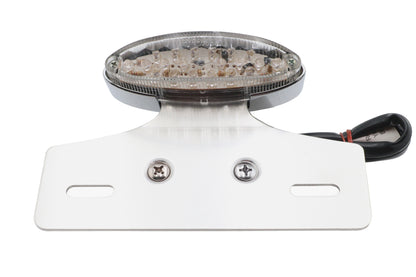 Chrome Mini LED Cateye Tail Lamp Clear Lens