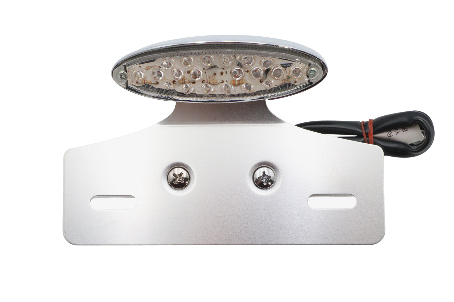 Chrome Mini LED Cateye Tail Lamp Clear Lens