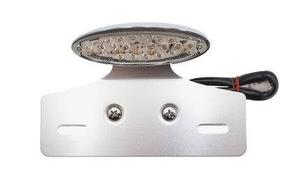 Chrome Mini LED Cateye Tail Lamp Clear Lens