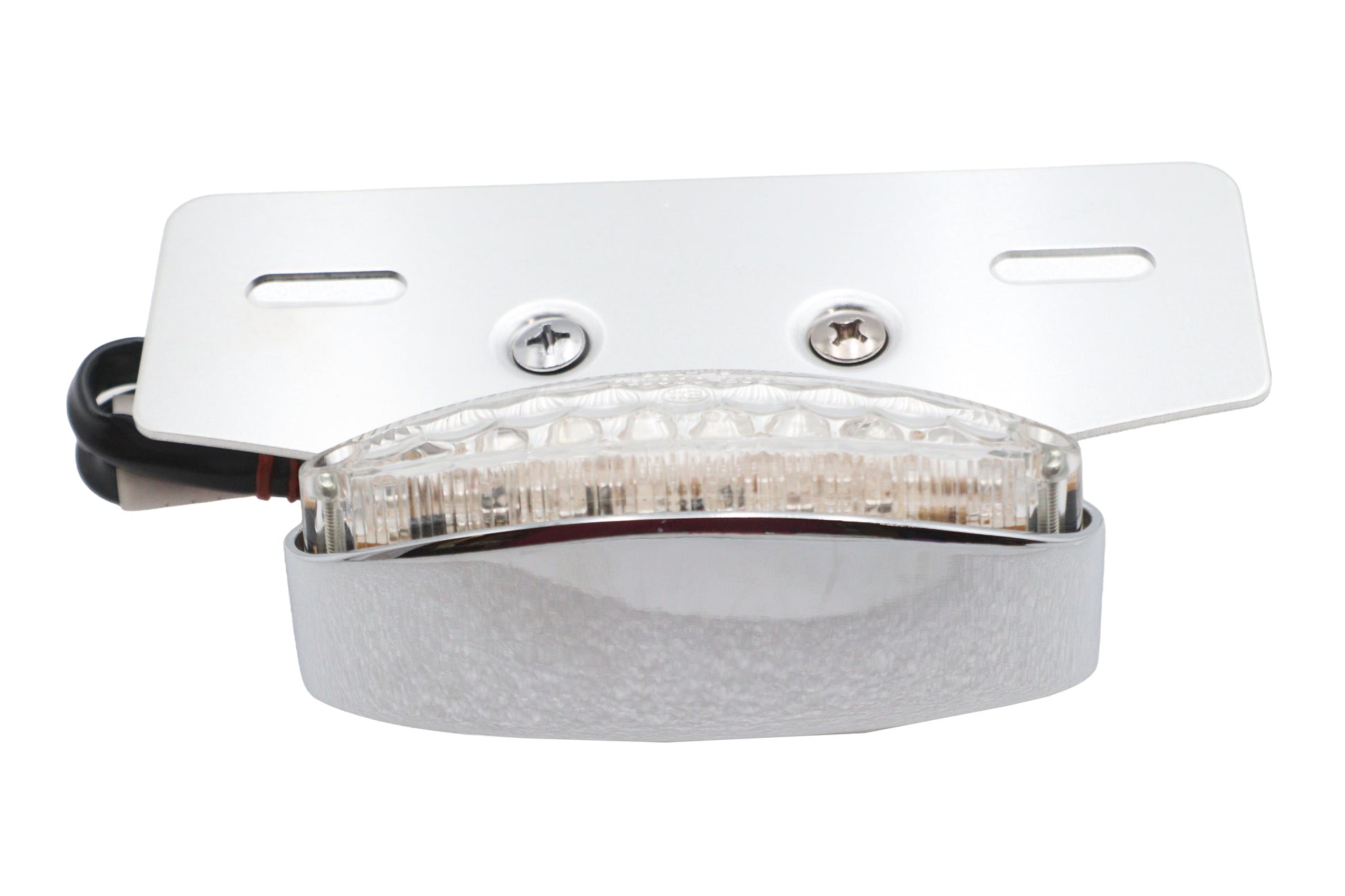 Chrome Mini LED Cateye Tail Lamp Clear Lens