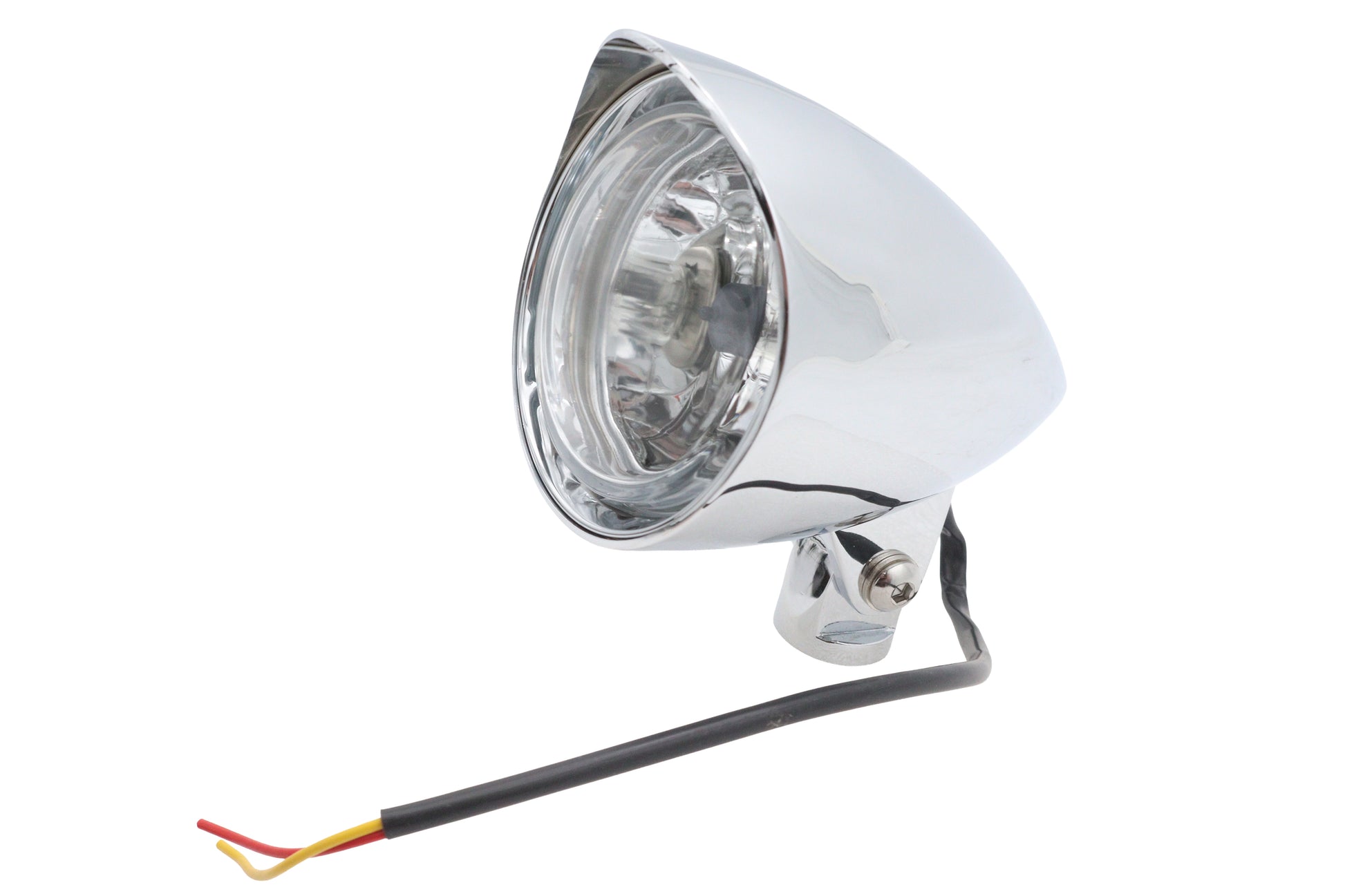 3-1/2 Round Headlamp Billet with Visor
